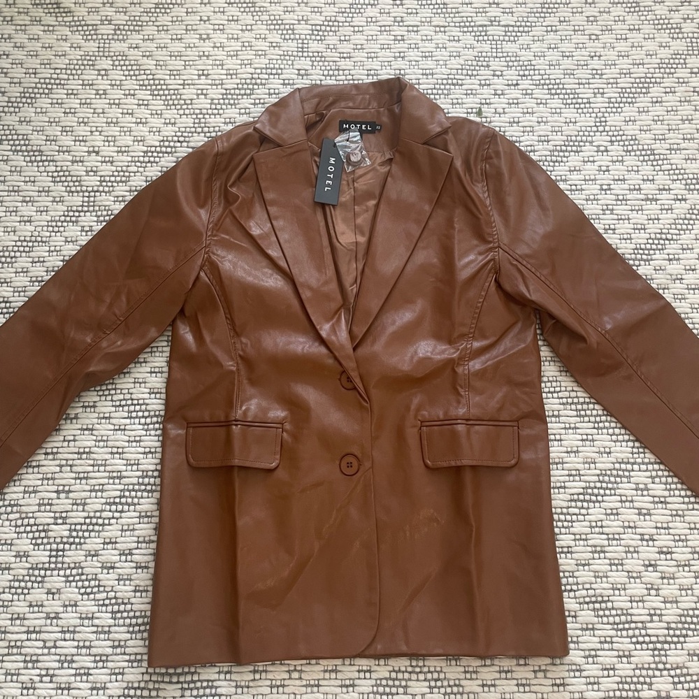Salem brown leather jacket
